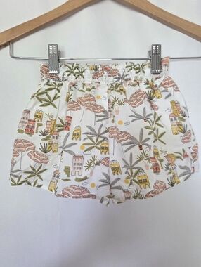 Janie and Jack Girls Cotton Shorts Beach Town Cotton Smocked Waist